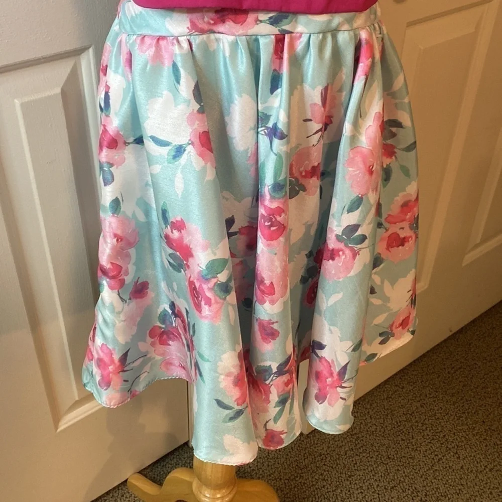 Custom Made Zippered Back Top & Floral Skirt- NEW